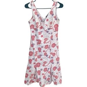 Jonathan Martin Size 6 Pink white lavender floral cotton dress